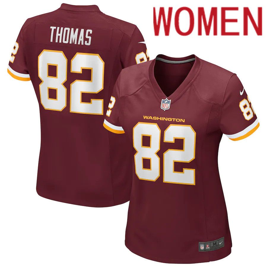 Women Washington Redskins #82 Logan Thomas Nike Burgundy Game Player NFL Jersey